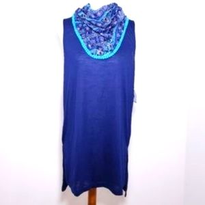 💟NEW! WF navy blue top with bandana SMALL